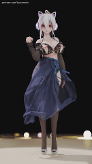 【MMD/布料】164竖屏 4k【弱音】IU - LILAC-H萌Gal