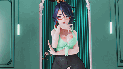 【MMD】232. 涩涩吊带白丝情趣睡衣镜流大兔兔4kJingliu – EXID – Hot Pink-H萌Gal